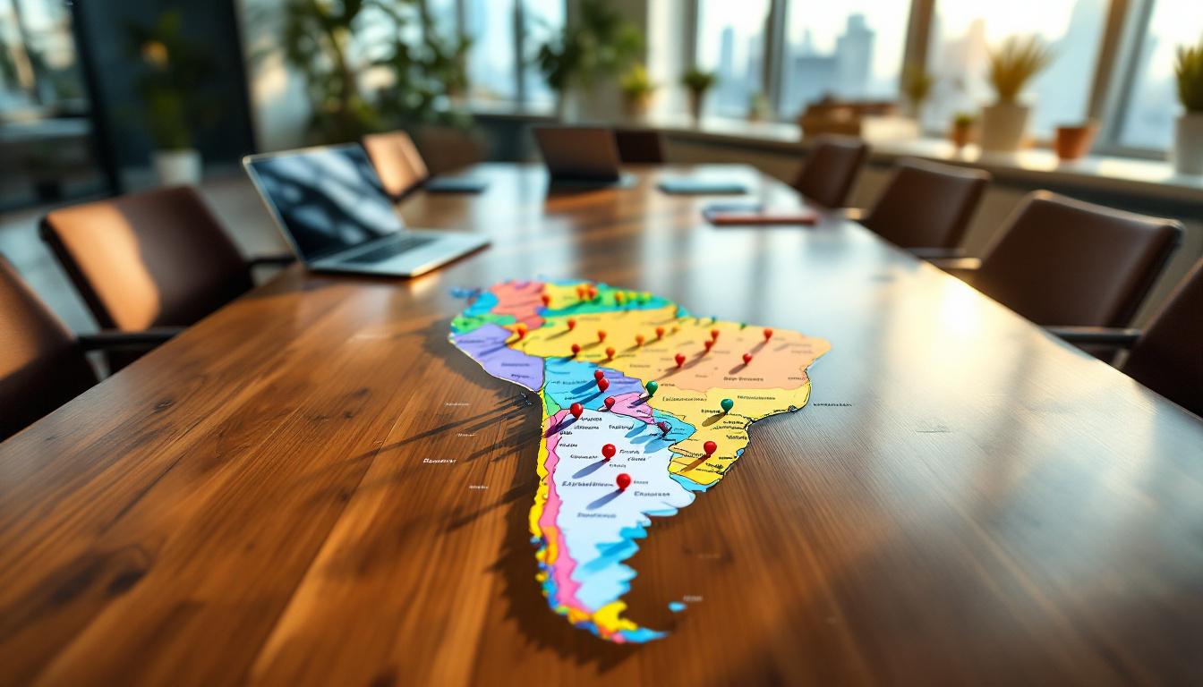 Carte Amérique du Sud pour investisseurs et entrepreneurs